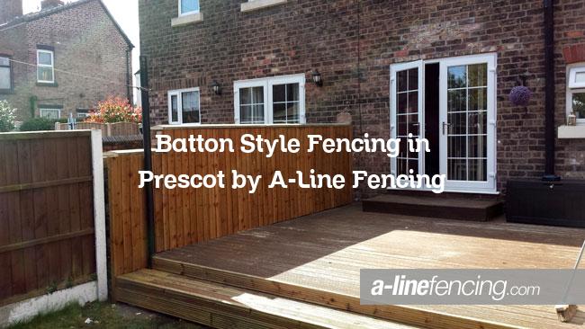 Batton style fencing in Prescot