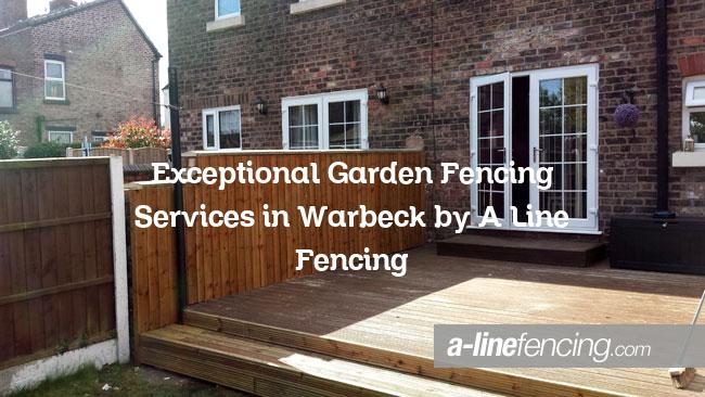 Garden fencing in Warbeck